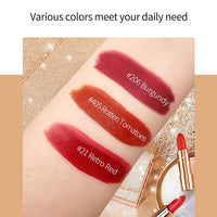 Matte Lipstick Set 3 Colors Lip Stick with Sliver Chain Bag Package Velvet Lip stick Gift Box Private Label Make Up 3.5gx3 Good Vibrations