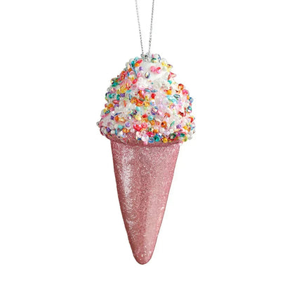 2025 Creative Christmas Hanging Cute Ice Cream Pendant Navidad 2026 Christmas Decor Xmas Tree Decor New Year Gift Toys Good Vibrations