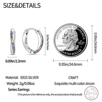 Hot 925 Sterling Silver Earrings Charm Simple Shiny Zircon Wedding Women Jewelry Gift Good Vibrations