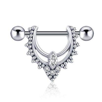 1 Pair Heart Barbell Nipple Ring Piercing Helix Piercing Sexy Nipple Jewelry High Quality Zircon Nipple Rings For Women Oreja Good Vibrations