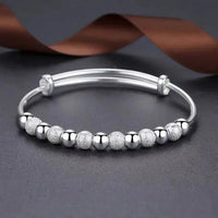Charms  Silver Color Luxury Beads Bracelets Bangles Cute For Women Fashion Party Wedding Jewelry Adjustable Good Vibrations