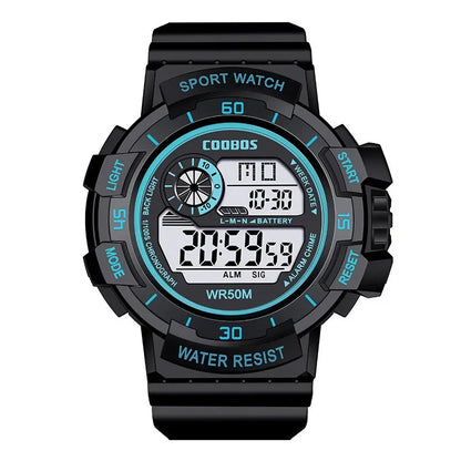 Fashion Sport LED Electronic Watches For Men Luxury Waterproof Luminous Military Watch Man Multifunction Colorful Digital Clock Good Vibrations