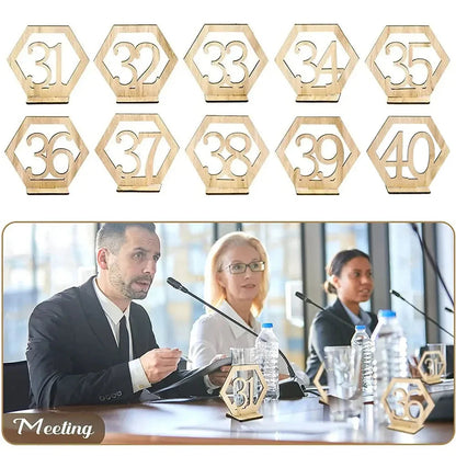 1set Wedding Party Table Number Plate, Wooden Message Clip, Suitable for Birthday Parties, Wedding Parties, Desktop Decoration. Good Vibrations
