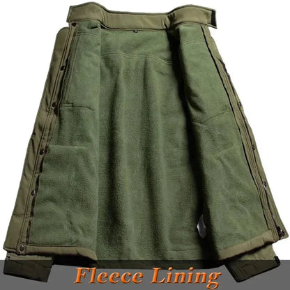 Waterproof Shark Skin Tactical Sets Mens Thicken Fleece New Soft Shell Combat Jackets+windproof Warm Cargo Pant 2 Piece Set Good Vibrations