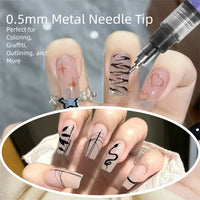 12 Colors Nail Art Pens Set Waterproof 0.5MM Nail Polish Pens Quick-Drying Nail Art Acrylic Paint Nail Pen Tools Salon Nail DIY Good Vibrations