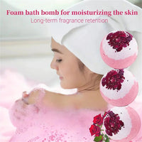 Bath Bomb Set Moisturizing Peeling Skin Care Bath Ball with Essential Oils And Bath Salts Handmade Bubble Ball Gift for Relaxing Good Vibrations