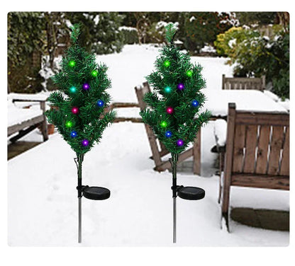 2025 Hot Outdoor Decoration Christmas Tree Light Solar Charging Simulation Pine Tree 20 LED Lawn Light Garden Decoration Light Good Vibrations