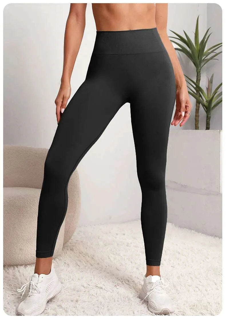 New High Waist Yoga Pants for Women - Tummy Control Leggings, Stretchy Soft Workout Running Pants, Comfortable Gym Sports Pants" Good Vibrations