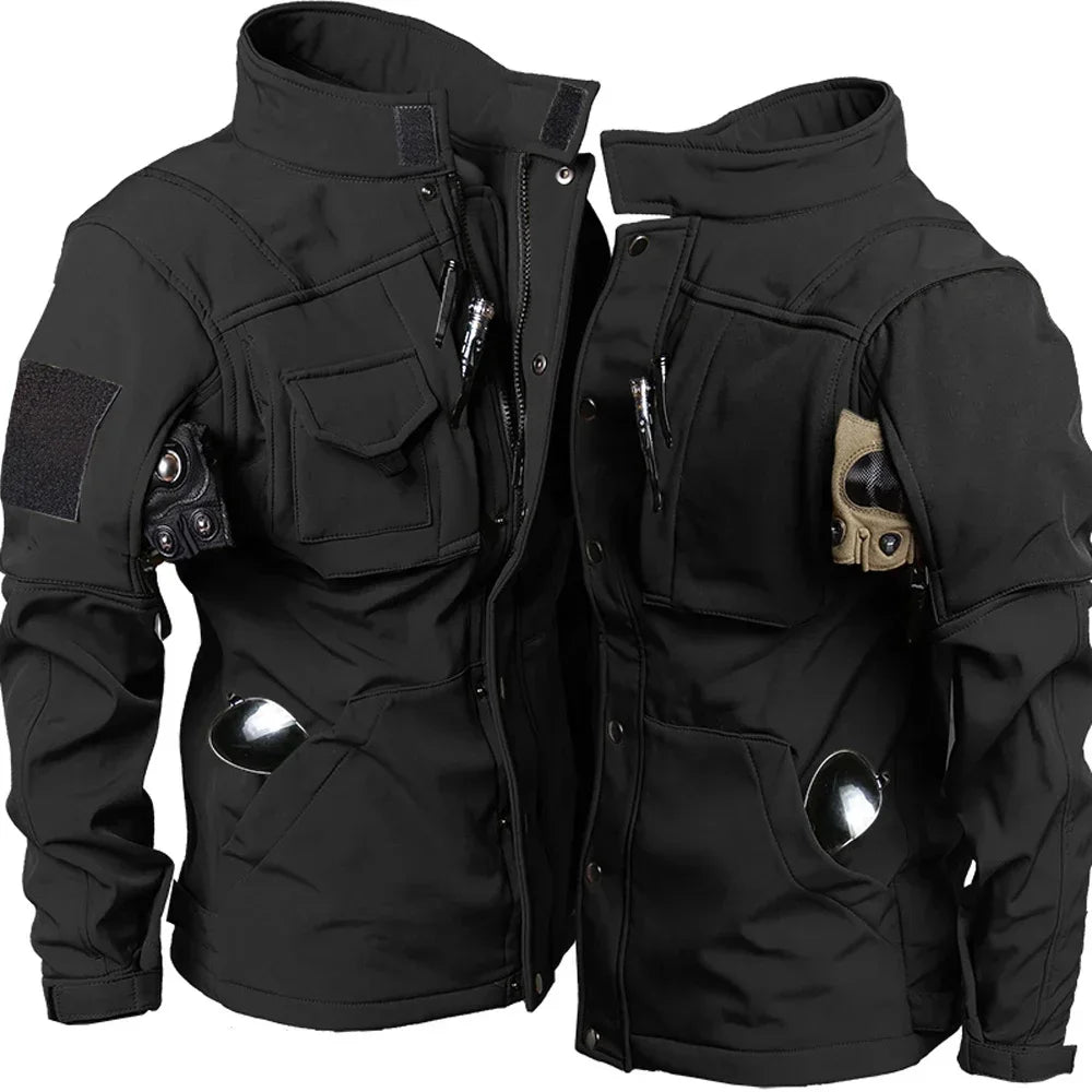 Waterproof Shark Skin Tactical Sets Mens Thicken Fleece New Soft Shell Combat Jackets+windproof Warm Cargo Pant 2 Piece Set Good Vibrations
