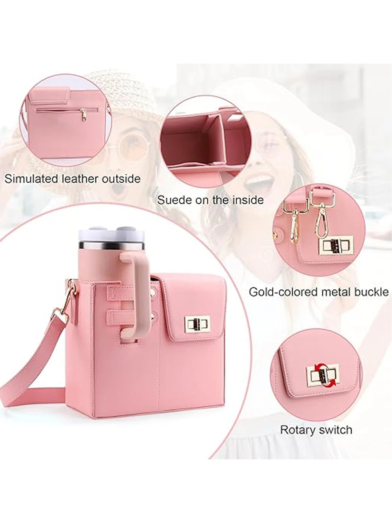 Outdoor portable crossbody water cup protection multifunctional universal water bottle storage bag single shoulder solid color Good Vibrations