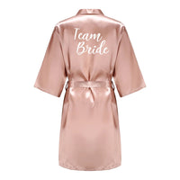 Wedding Bride Bridesmaid Robes for Women Bridal Party Gifts Team Dress Gown Silk Satin Sleepwear Kimono Sexy Summer Bathrobe Good Vibrations