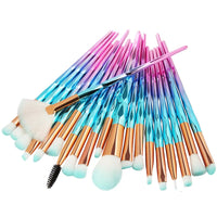 20Pcs Diamond Makeup Brushes Set Powder Foundation Blush Blending Eye shadow Lip Cosmetic Beauty Make Up Brush Pincel Maquiagem Good Vibrations