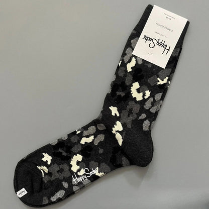 Cotton Happy Socks Men's Classic Crew Sock Shoe Size 10 - 13 Soft Good Vibrations