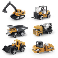 6pcs/set Alloy Engineering Truck Toy Car Classic Construction Model Vehicle Loader Tractor Excavator Toys for 3 years Boys Gifts Good Vibrations