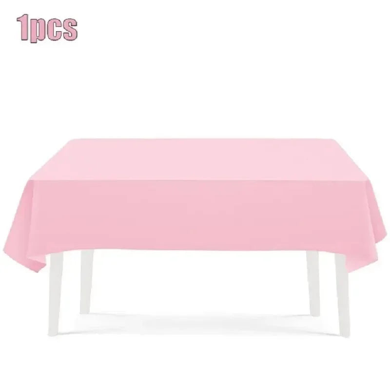 Light Pink Party Supplies Disposable Dinnerware Set Include Plates and Cups Napkins Tablecloth for Birthday Party Decorations Good Vibrations
