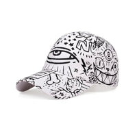 Fashion New Graffiti eyes Luminous cap Hip hop Cap Hats for men women Vintage flat hat Baseball Cap 70014 Good Vibrations