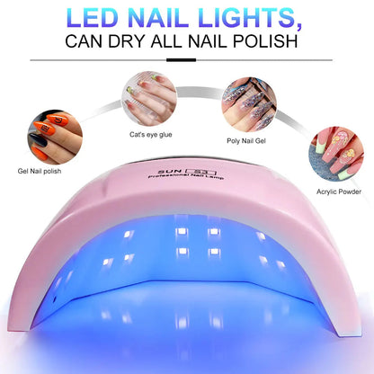 24/6 LED UV Lamp for Nails Gel Polish Drying With LED Display And Motion Sensing Professional Manicure Lamp Dryer Home Use Tool Good Vibrations