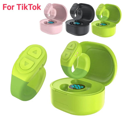 For TikTok Scrolling Ring Remote Page Turner Clicker Kindle App For TIK Tok Ring with Stand Bluetooth-Compatible for IPhone Ipad Good Vibrations