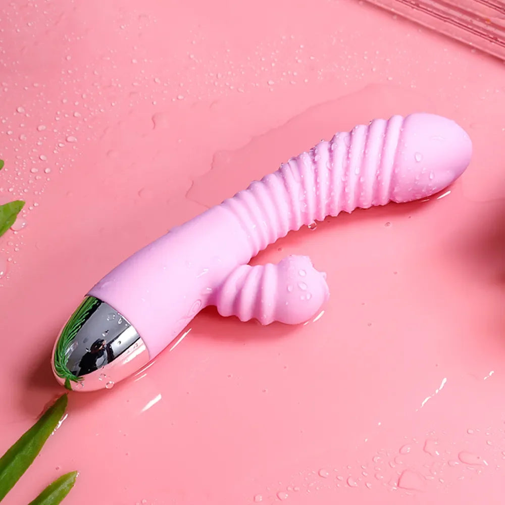 Vibrator For Women 2 In 1 Licking Machine Clitoris Stimulator G-Spot Powerful Vibro Dildo Wand Female Clit Sucker Adult Sex Toys Good Vibrations Adult Super Store