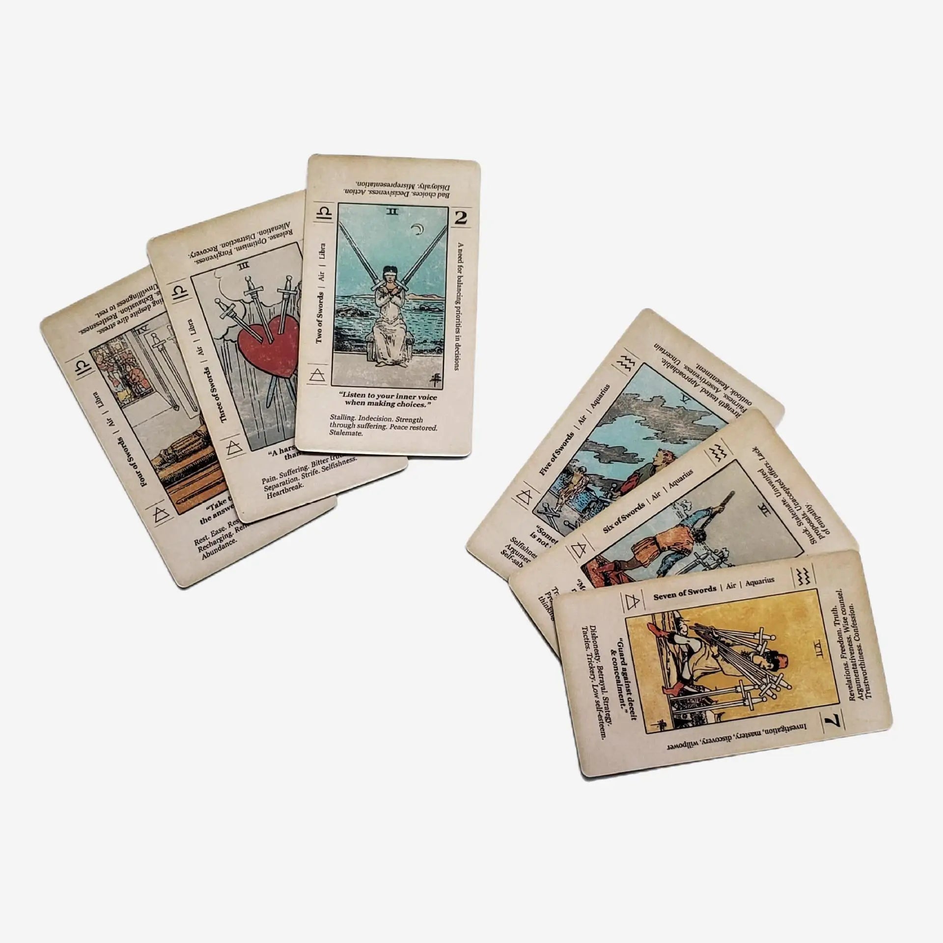 Meaning Tarot Card With Meaning On Them Beginner Tarot Keyword Antiqued Tarot Deck Learn Tarot 78 Cards For Party, Gift Good Vibrations