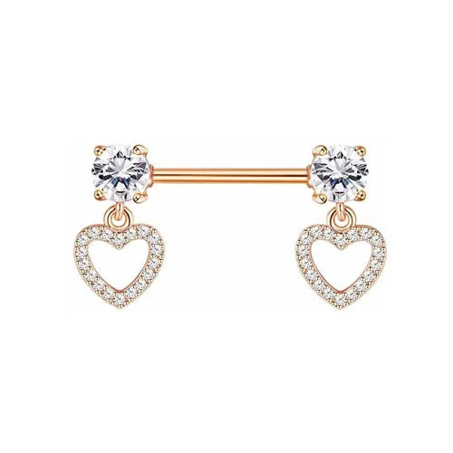 Bobisty Nipple Piercing Jewelry Stainless Surgical Steel Tongue Rings Ball Heart Butterfly Belly Barbell Body Jewelry for Women Good Vibrations