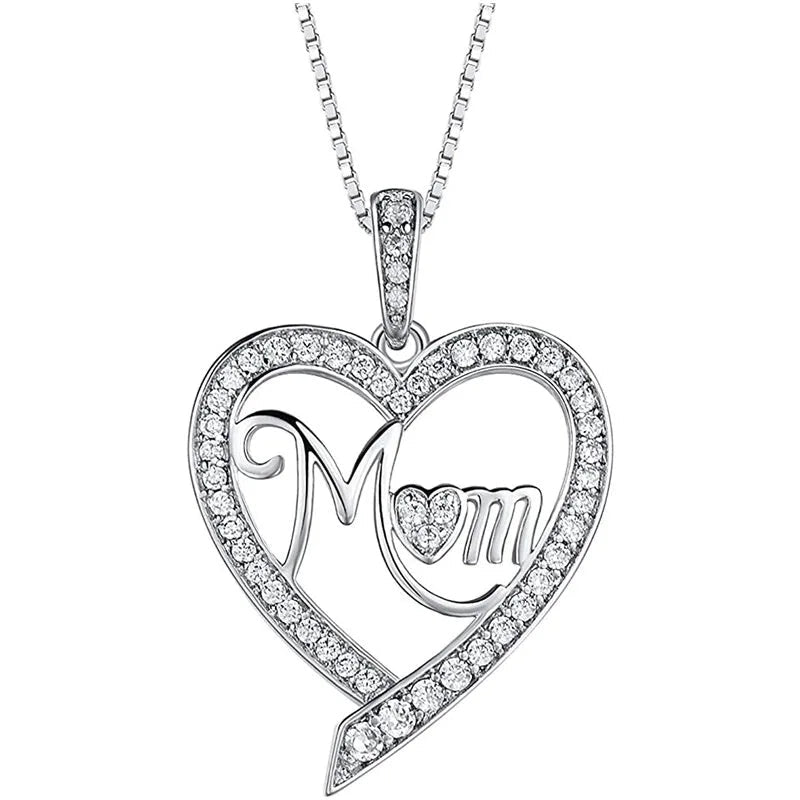 Elegant Style Heart shaped Pendant Necklace Hollow Design Mother's Day Gift Party Suitable for Best Friends Without Box Good Vibrations