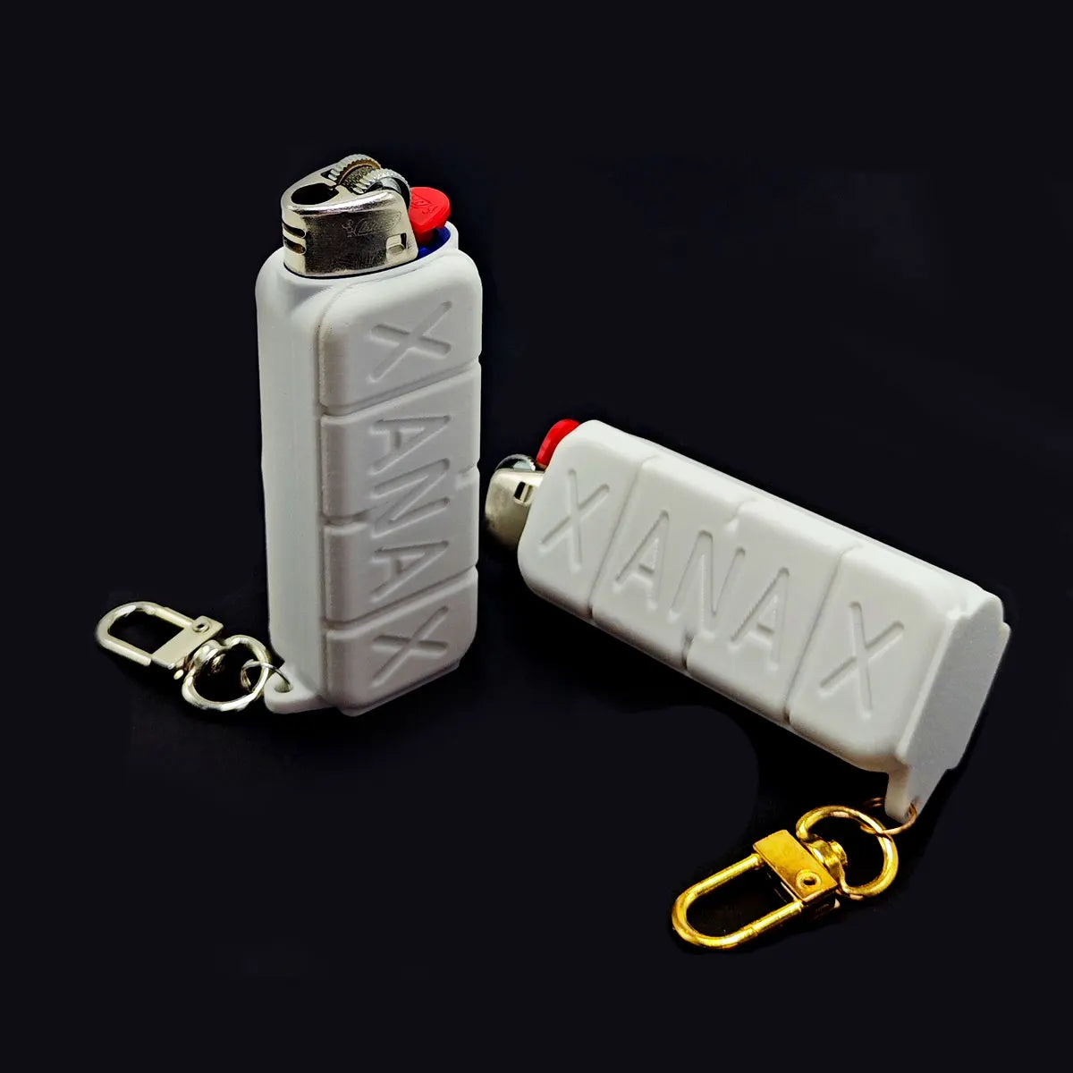 XANAX Lighter Case Cover Sleeve For Regular Bic J6 Lighters With Keychain Hook Good Vibrations Adult Super Store
