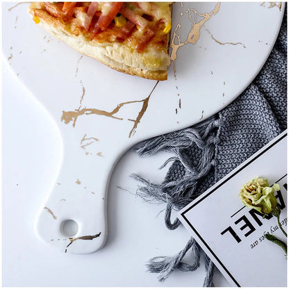 White Black Golden Ceramic Dishes And Plate Pizza Dessert Steak   Tableware Decorative Food Tray Dinner Set Porcelai Good Vibrations