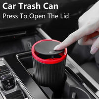 Universal Car Trash Bin Can Mini Auto Dust Organizer Car Interior Rubbish Bag Garbage Container Storage Box Bucket Auto Accessor Good Vibrations