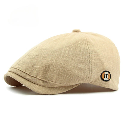 2025 New Hats for Men and Women Wearing British Retro Beret Hat Fashion Casual Berets Caps for Women Solid Color Adjustable Cap Good Vibrations
