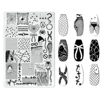Halloween Series Celebration Nail Stamping Plate Cute Skull Pattern DIY Nail Art Image Stamp Stamper Manicure Template Good Vibrations