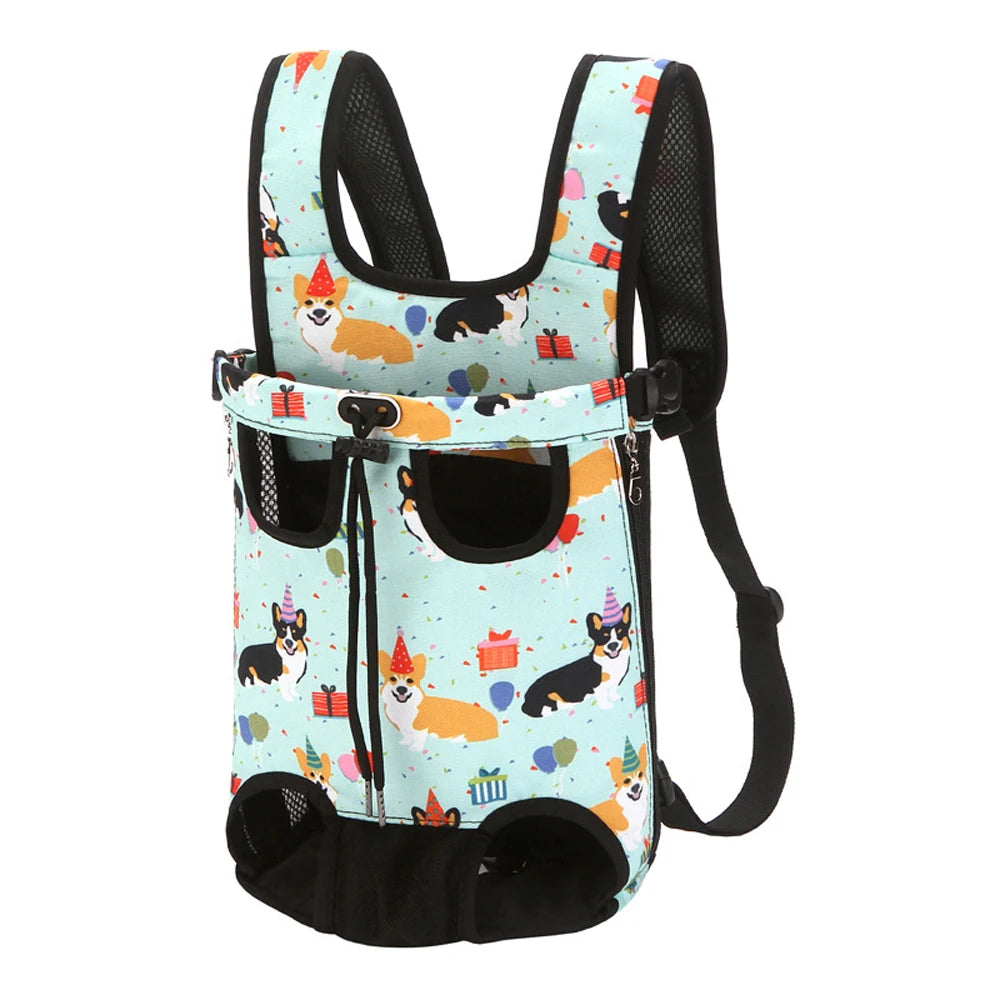 Adjustable Cat Carrier Bag Pet Double Shoulder Backpack Portable Bag Outdoor Travel Camping Hiking Cat Bag Dog Bag Good Vibrations
