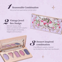 Flower Knows Violet Eye Shadow Strawberry Rococo Series Five-Color Eyeshadow Palette G01 Starmoon Strawberry 0.21OZ./6G Good Vibrations