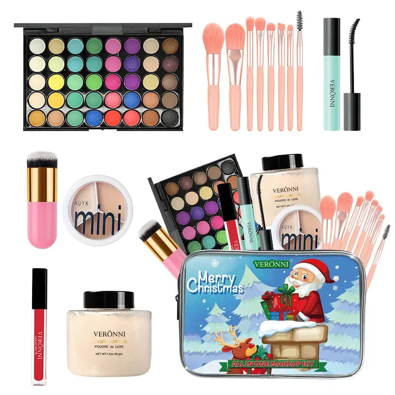 All-in-One Makeup Kit Gift with Eyeshadow Palette Lipstick Blush Eyeliner Cosmetics Gift Box For Birthday Christmas make up Sets Good Vibrations