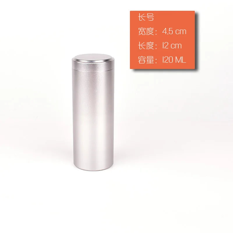 New Airtight Smell Proof Container Quality Stainless Steel Mini Tea Cans Herb Stash Jar Tea Coffee Storage Box Tea Caddies Box Good Vibrations Adult Super Store