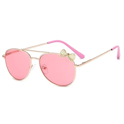 Kids Cute Sunglasses Metal Frame Children Sun Glasses Fashion Girls Outdoor Cycling Goggles Party Eyewear Photography Supplies Good Vibrations