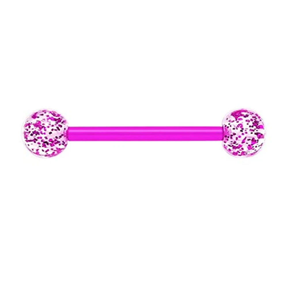 1PCS/4PCS Nipple Tongue Rings Straight Barbell 14G Stainless Steel Belly Button Rings Nipplerings Body Piercing Jewelry Purple Good Vibrations Adult Super Store