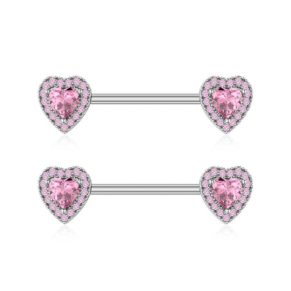 A Pair Cute Heart Dangled Nipple Piercings Barbell for Women Pink Color Moon Butterfly Shaped Sexy Nipple Rings Shield Bar Sets Good Vibrations Adult Super Store