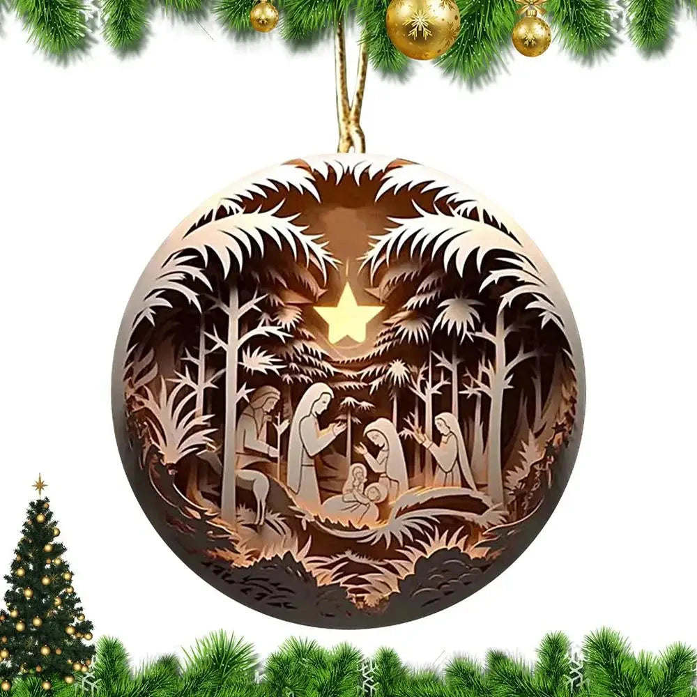 Christmas Tree Pendant Jesus Christ Hanging Ornaments Christmas Tree Ornament Christian Gifts Exquisite Xmas Ornaments Good Vibrations