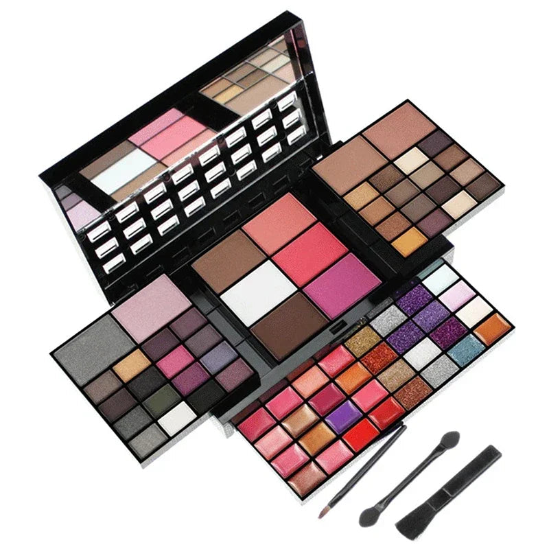 Miss Rose Professional Makeup 194 Color Matte Shimmer Palette Cosmetic Foundation Powder Blush Eyebrow Contouring Beauty Kit Box Good Vibrations