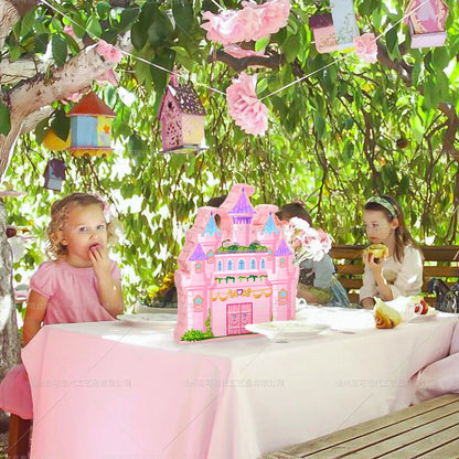 Princess Castle Hanging Pinata with Stick Blindfold Confetti Kids Birthday Party Decoration Game Candy Container Gift Fillers Good Vibrations