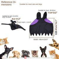 Halloween Witch-Shaped Costume cat Purple Vampire Cape Puppy Wizard Devil Horns Hat Pet Holiday Outfit for Small Middle-Sized Do Good Vibrations