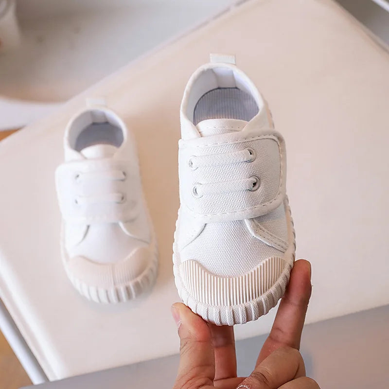 Kid Sneakers 2025 Autumn New Kid Canvas Shoe Classic Girl Shoe Boy Girl Casual Shoes Kindergarten Board Shoe Allmatch Kid Shoes Good Vibrations