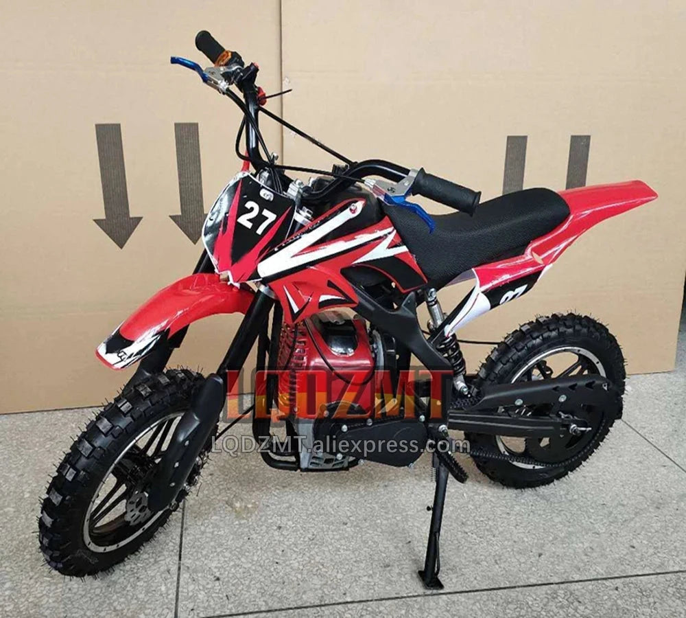 49CC 50CC 4-Stroke ATV OFF-road Gasoline Motorcycle Racing MOTO Dirt Bike Motorbike For Adult Children Boy Girl Child Men Women Good Vibrations