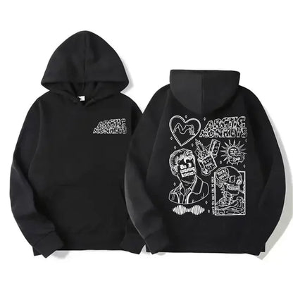 Retro Rock Arctic Monkeys Music Album Graphic Hoodies Men Vintage Oversized Y2k Hip Hop Hoodie Punk Sweatshirt Tour Plus size Good Vibrations