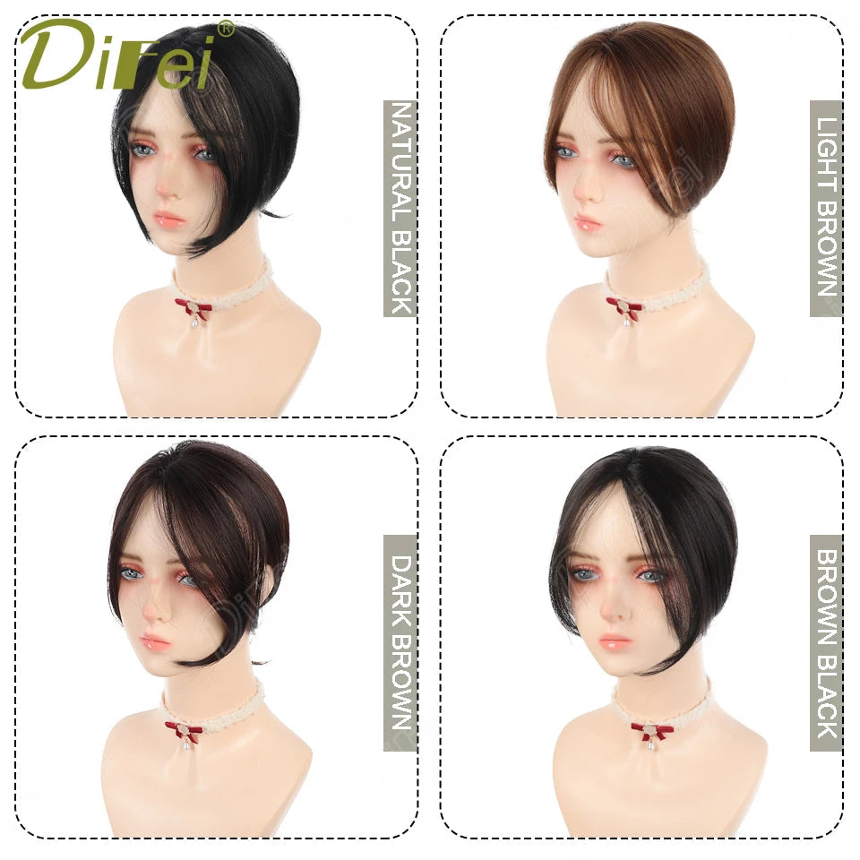 Synthetic Wig Is Divided Into Bangs On The Top Of The Head  The Wig  Invisible Covers White Hair To Increase The Amount Of Hair Good Vibrations