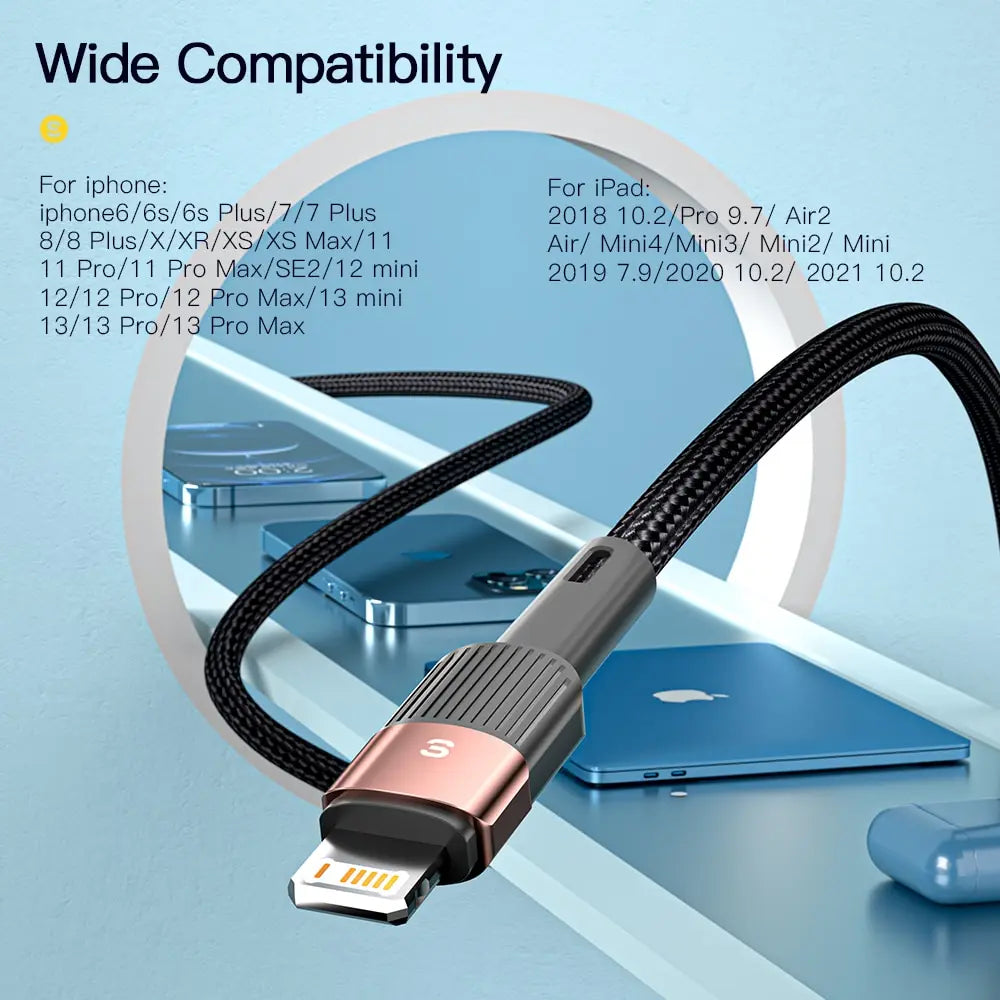 Essager Fast Charging For iPhone Usb Cable 11 12 13 Pro Max Mini Xs Xr X SE 8 7 6 Plus 6s 5 5s 2.4A Wire For iPhone Charger Cord Good Vibrations