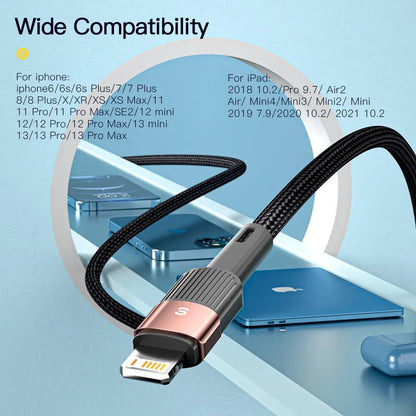 Essager Fast Charging For iPhone Usb Cable 11 12 13 Pro Max Mini Xs Xr X SE 8 7 6 Plus 6s 5 5s 2.4A Wire For iPhone Charger Cord Good Vibrations