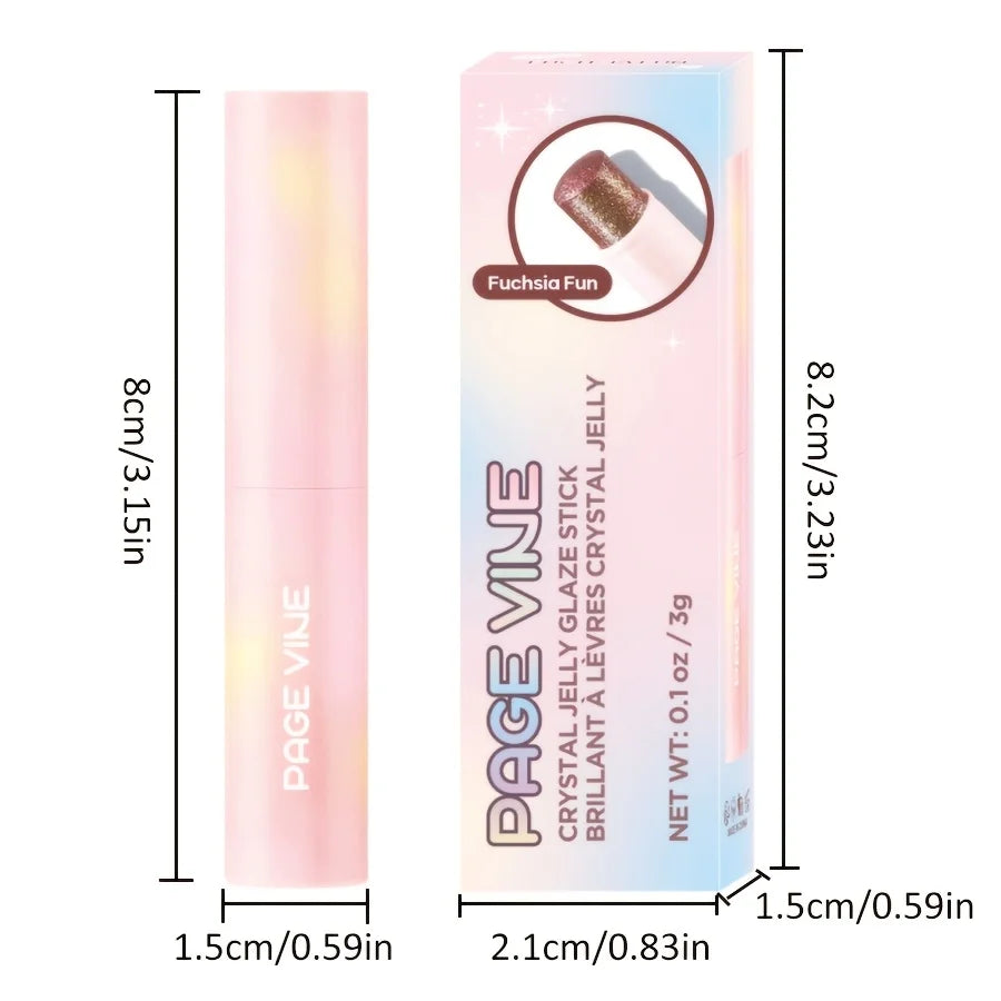 Jelly Eyeshadow Highlight Stick, Glitter Shimmer Long-Lasting High Pigment, Valentine's Day Party Beach Travel Holiday Good Vibrations