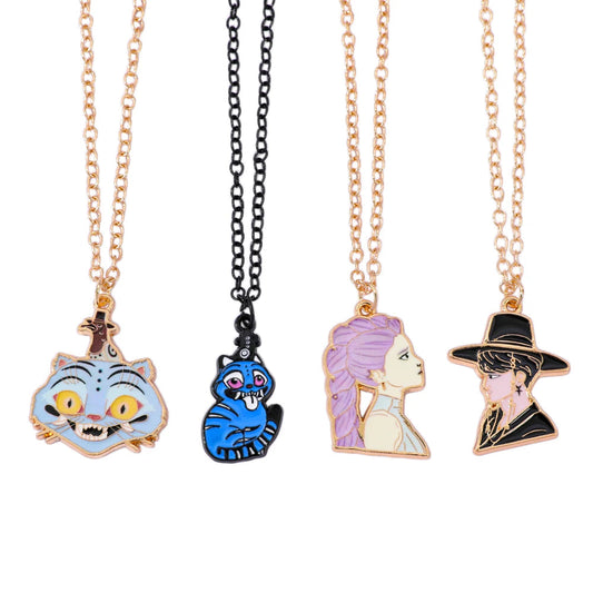 KPop Demon Hunter - Pendant Necklace Anime Character Accessory, a Gift for Fans Good Vibrations
